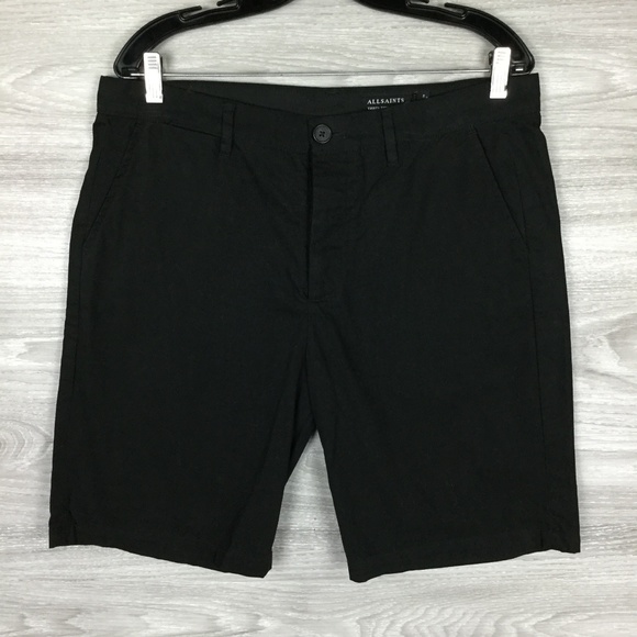 all saints colbalt chino shorts